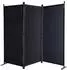 QUICK STAR Paravent 3-teilig 170x165cm, faltbar, wetterfest, Schwarz (47708)