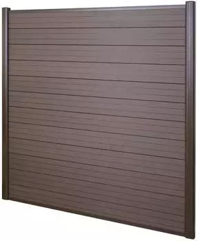 MCW Sichtschutz Savoie WPC Basiselement 1,90m braun (Savoie-3-2-E)