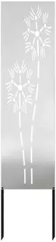 vidaXL Garten Sichtschutz-Leinwand Silber 32x140cm Edelstahl (876214)