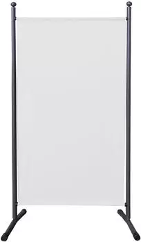 QUICK STAR Paravent Outdoor Wetterfest Metall Wei&szlig; 78x180cm (47749)