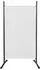 QUICK STAR Paravent Outdoor Wetterfest Metall Weiß 78x180cm (47749)