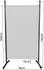 QUICK STAR Paravent Outdoor Wetterfest Metall Weiß 78x180cm (47749)