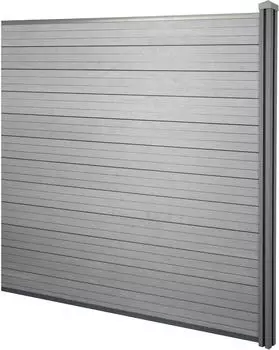 Mendler Sarthe WPC-Sichtschutz Erweiterungselement 1,88m, grau