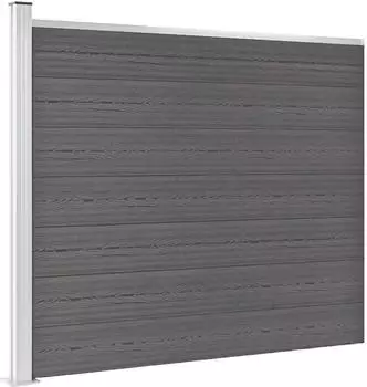 vidaXL Zaunelement WPC 175x146cm grau (148983)