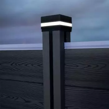 Home Deluxe Callux Cover Pfostenabdeckung mit Solar-LED-Beleuchtung (73094)