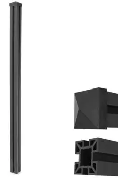 MCW Savoie WPC-Zaunpfosten Stecksystem 1,88m Anthrazit