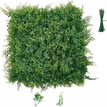 VEVOR K&uuml;nstliche Pflanzenwand 50x50cm, 12-tlg. Set, Sichtschutz (JN-SJC-12)