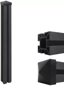 MCW Savoie-WPC Zaunpfosten Stecksystem 98cm, anthrazit (73141)