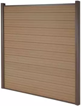MCW Savoie WPC-Sichtschutzelement, Alu-Pfosten, 1,90m, teak (73772)