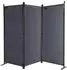 QUICK STAR Paravent 3-teilig, 170x165cm, grau, faltbar, wetterfest (47705)