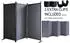 QUICK STAR Paravent 3-teilig, 170x165cm, grau, faltbar, wetterfest (47705)