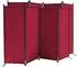 QUICK STAR Paravent 4-teilig 165x220cm, Stoff, rubinrot, 2er-Set (47828)
