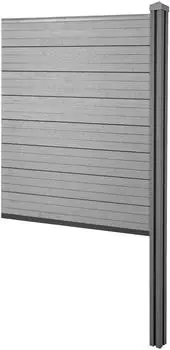 MCW Savoie WPC-Sichtschutz Erweiterungselement, grau, 188cm (73253)