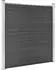 vidaXL Zaunelement-Set WPC 792x(105-186)cm schwarz (3070440)