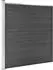vidaXL Zaunelement-Set WPC 792x(105-186)cm schwarz (3070440)