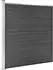 vidaXL Zaunelement-Set WPC 699x186cm, schwarz (3070431)