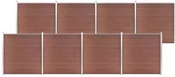vidaXL Gartenzaun WPC 1391x186cm, braun