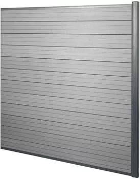 MCW Savoie WPC-Sichtschutzelement, Alu-Pfosten, grau, 1,85m (Savoie-3-2-E)