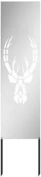 vidaXL Garten Sichtschutz-Leinwand silber 32x140cm verzinkter Stahl (876264)