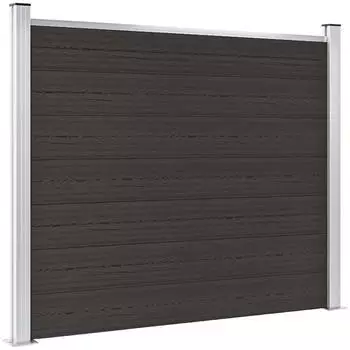 vidaXL Zaunpanel WPC 180x146cm schwarz