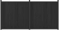 vidaXL Zaunelement 2 stk. 355 x 186,5 cm WPC und Aluminium Schwarz