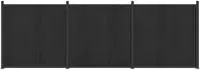vidaXL Zaunelement 3 stk. 530 x 186,5 cm WPC und Aluminium Schwarz