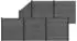 vidaXL Zaunelement-Set 6-tlg. 965x186cm WPC und Aluminium grau (3429406)