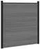 vidaXL Zaunelement-Set 6-tlg. 965x186cm WPC und Aluminium grau (3429406)