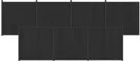 vidaXL Zaunelement 7 stk. 1230 x 186,5 cm WPC und Aluminium Schwarz