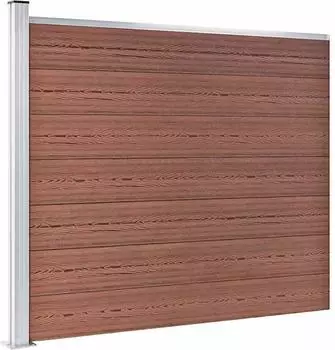 vidaXL Zaunelement-Set WPC 872x146cm, braun (3070454)