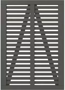 Plus A/S Harmoni Einzeltor Holz, umbragrau (RAL 7022), 100x140cm