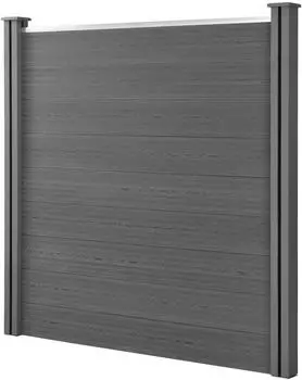 neu.holz Segovia WPC Gartenzaun Schrägelement 180x96cm, grau