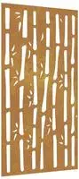 vidaXL Garten-Wanddeko 105x55 cm Cortenstahl Bambus-Design