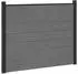 vidaXL Zaunelement WPC und Aluminium, grau (42039065)