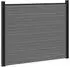 vidaXL Zaunelement WPC und Aluminium, grau (42039065)