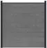 vidaXL Zaunset 180x186cm WPC und Aluminium grau (42039056)