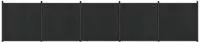 vidaXL Zaunelement 5 stk. 880 x 186,5 cm WPC und Aluminium Schwarz