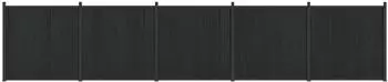 vidaXL Zaunelement 5 Stk. 880x186,5cm WPC und Aluminium schwarz (3429487)