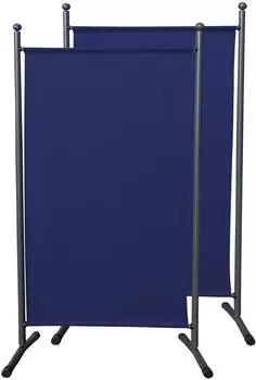 QUICK STAR Paravent 180x178cm blau, Sichtschutz Innen & Außen, 2er-Set (47860)