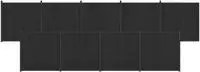 vidaXL Zaunelement 9 stk. 1580 x 186,5 cm WPC und Aluminium Schwarz