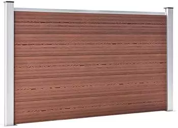 vidaXL Gartenzaun WPC 699x106cm braun (3053245)