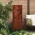 vidaXL Sichtschutz Garten Cortenstahl Blumenmotiv 50x140cm