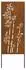vidaXL Sichtschutz Garten Cortenstahl Blumenmotiv 50x140cm