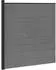 vidaXL Zaunset 175x186cm WPC und Aluminium grau (42039059)