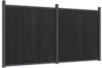 vidaXL Zaunelement Grau 353x186 cm WPC