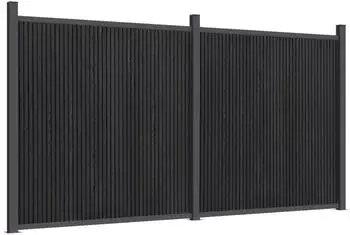 vidaXL Zaunpanel WPC grau 353x186cm (3282790)
