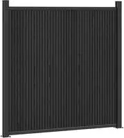 vidaXL Zaunelement WPC und Aluminium Schwarz
