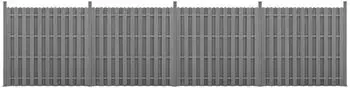 neu.holz Langreo Lamellenzaun WPC Sichtschutz 747x185cm grau