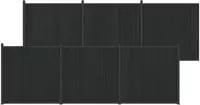 vidaXL Zaunelement 6 stk. 1055 x 186,5 cm WPC und Aluminium Schwarz
