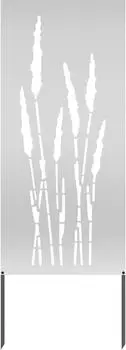 vidaXL Garten Sichtschutz-Leinwand silber 50x140cm verzinkter Stahl